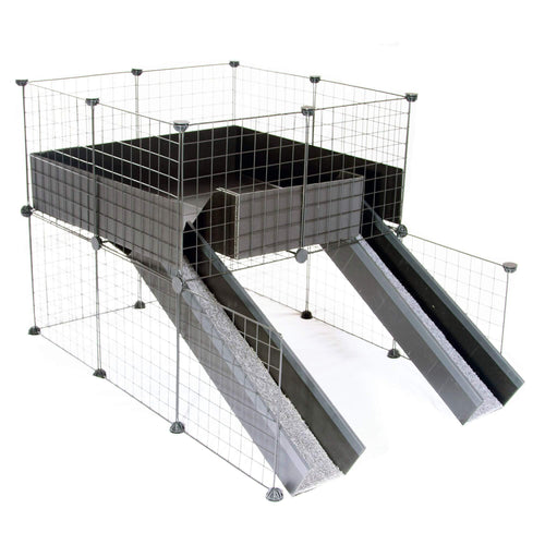 2x2 Zoomies C&C Loft Kit with Double Ramp - Cage Creations
